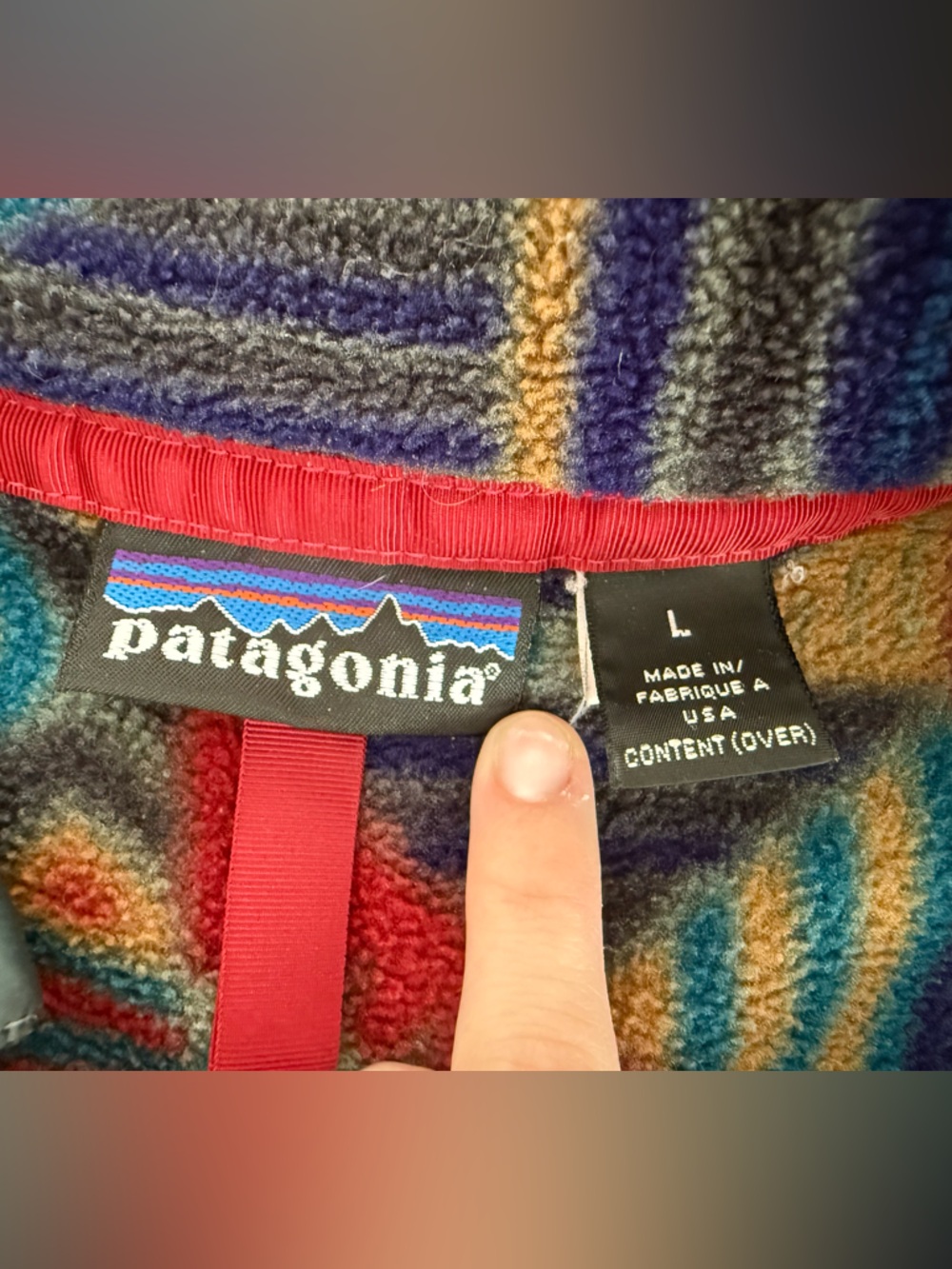 Vintage 1995 Patagonia Aboriginal Synchilla Snap-T - Made in USA - Size Large - Picture 3 of 6